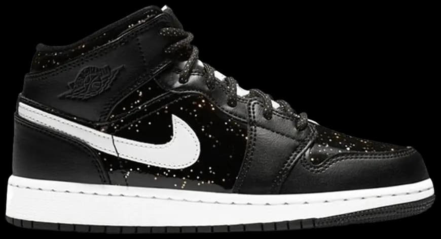 Giày Nike Air Jordan 1 Mid SE GS 'Black Glitter' AV5174-001 Giày Nike Air Jordan 1 Mid SE GS 'Black Glitter' AV5174-001