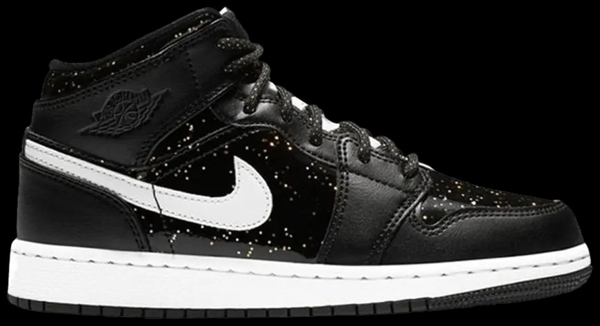 Giày Nike Air Jordan 1 Mid SE GS 'Black Glitter' AV5174-001 — kich-thuoc: 36.5 Giày Nike Air Jordan 1 Mid SE GS 'Black Glitter' AV5174-001 — kich-thuoc: 36.5