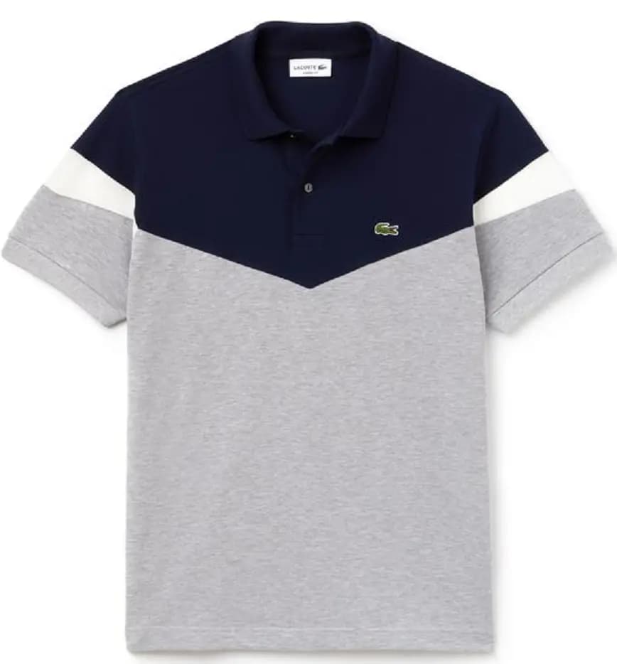 Áo Lacoste Erkek Lacivert Gri Beyaz Renk Bloklu Regular Fit Polo PH9365-BZE Áo Lacoste Erkek Lacivert Gri Beyaz Renk Bloklu Regular Fit Polo PH9365-BZE
