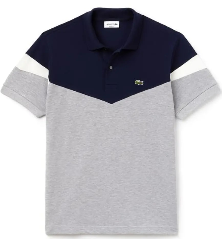 Áo Lacoste Erkek Lacivert Gri Beyaz Renk Bloklu Regular Fit Polo PH9365-BZE — kich-thuoc: L Áo Lacoste Erkek Lacivert Gri Beyaz Renk Bloklu Regular Fit Polo PH9365-BZE — kich-thuoc: L