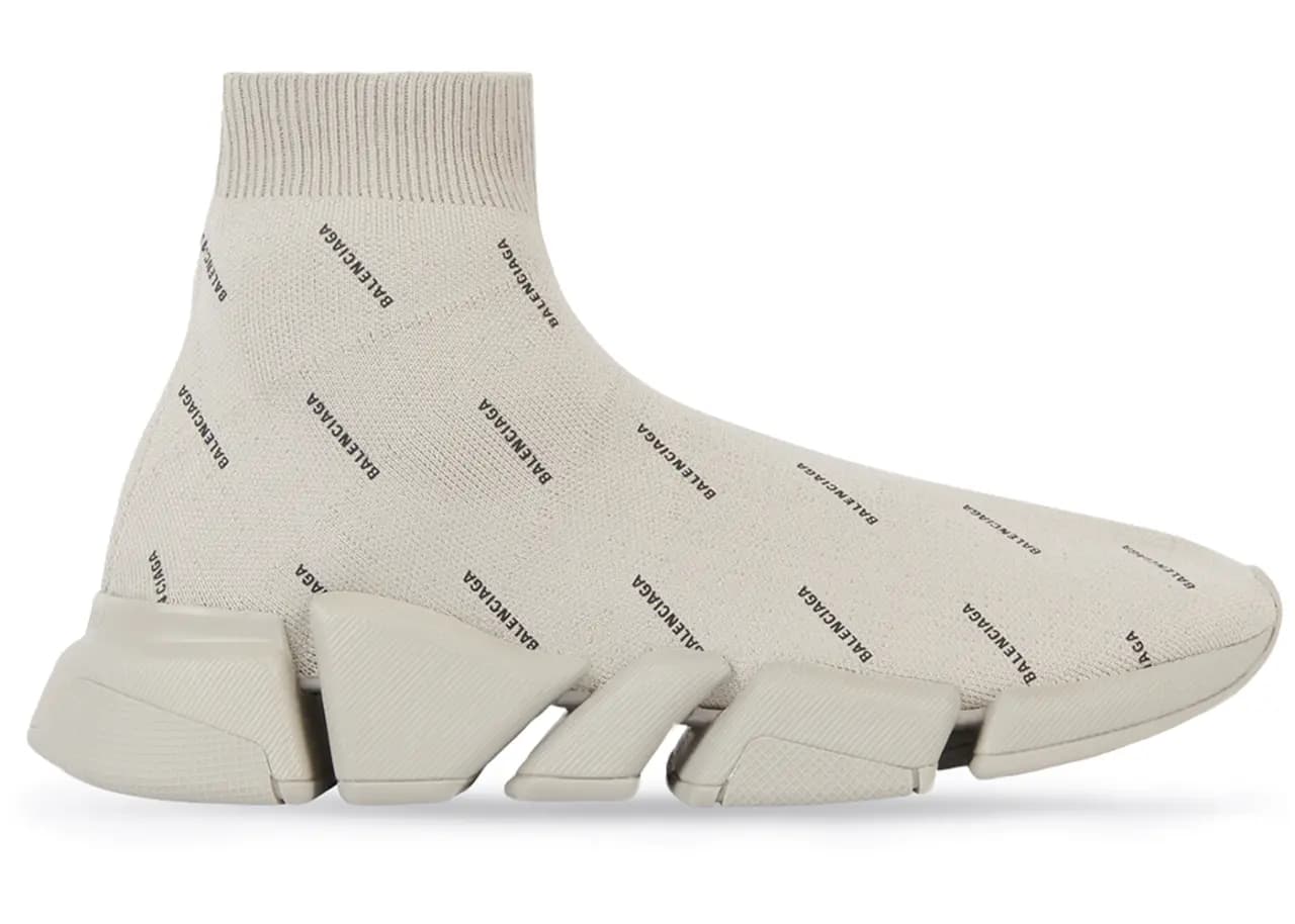 Giày Balenciaga Speed Trainer 2.0 All Over Logo Beige 617239W2DBO9910 Giày Balenciaga Speed Trainer 2.0 All Over Logo Beige 617239W2DBO9910