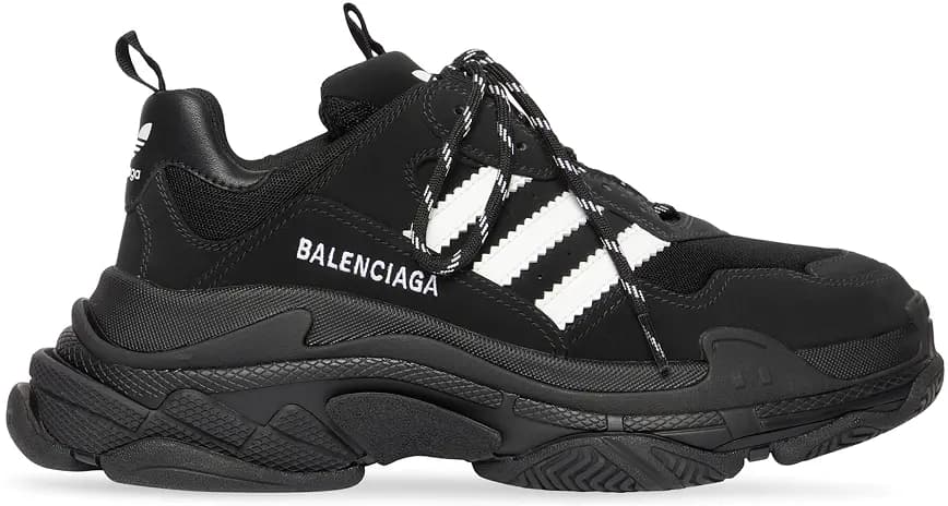 Giày Balenciaga x Adidas Triple S 'Black White' 712764-W2ZB2-1090 Giày Balenciaga x Adidas Triple S 'Black White' 712764-W2ZB2-1090