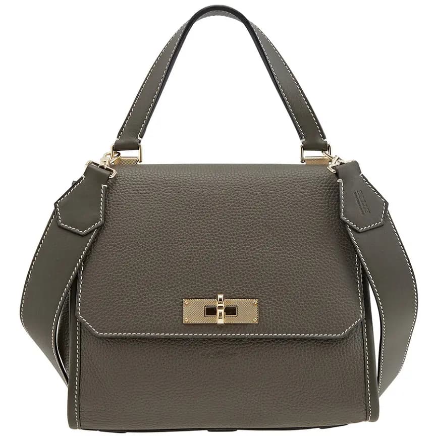 Túi Bally Breeze Top Handle Leather 'Fango' 6224497 Túi Bally Breeze Top Handle Leather 'Fango' 6224497