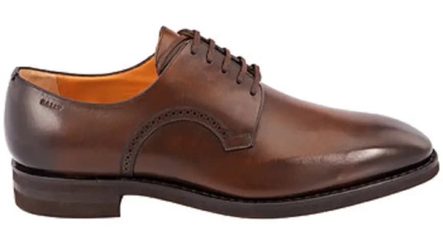 Giày Bally Scamardo Brown Leather Lace-up Derby 6198436 Giày Bally Scamardo Brown Leather Lace-up Derby 6198436