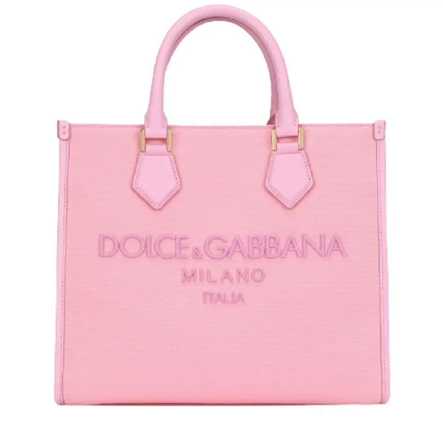 Túi Dolce & Gabbana Canvas Shopper With Embroidered Logo Pink BB2012AY4058I439 Túi Dolce & Gabbana Canvas Shopper With Embroidered Logo Pink BB2012AY4058I439