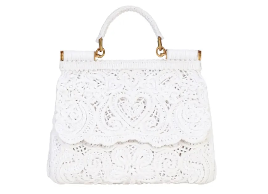 Túi Dolce & Gabbana Medium Cordonetto Lace Sicily Bag White BB6002AW71780001 Túi Dolce & Gabbana Medium Cordonetto Lace Sicily Bag White BB6002AW71780001