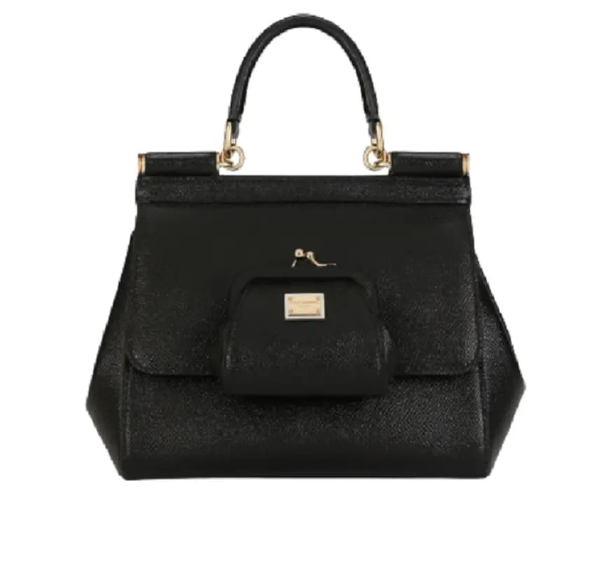 Túi Dolce & Gabbana Small Calf Skin Sicily Bag Black BB6003A100380999 Túi Dolce & Gabbana Small Calf Skin Sicily Bag Black BB6003A100380999
