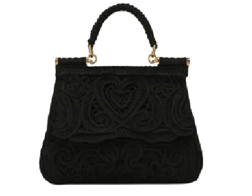 Túi Dolce & Gabbana Small Cordonetto Lace Sicily Bag Black BB6003AW71780999 Túi Dolce & Gabbana Small Cordonetto Lace Sicily Bag Black BB6003AW71780999