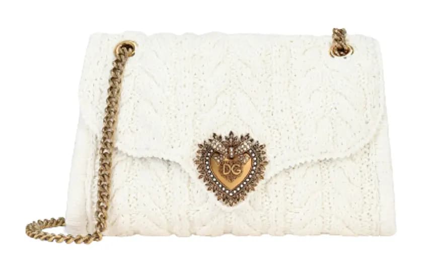 Túi Dolce & Gabbana Large Knit Devotion Shoulder Bag White BB6949AQ14980001 Túi Dolce & Gabbana Large Knit Devotion Shoulder Bag White BB6949AQ14980001
