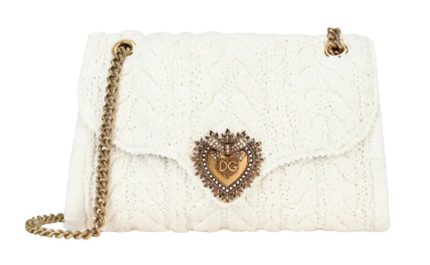 Túi Dolce & Gabbana Large Knit Devotion Shoulder Bag White BB6949AQ14980001 Túi Dolce & Gabbana Large Knit Devotion Shoulder Bag White BB6949AQ14980001
