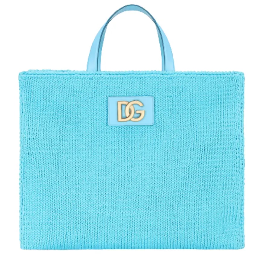 Túi Dolce & Gabbana Knit Large Beatrice Shopper Azure BB6953AQ42780603 Túi Dolce & Gabbana Knit Large Beatrice Shopper Azure BB6953AQ42780603