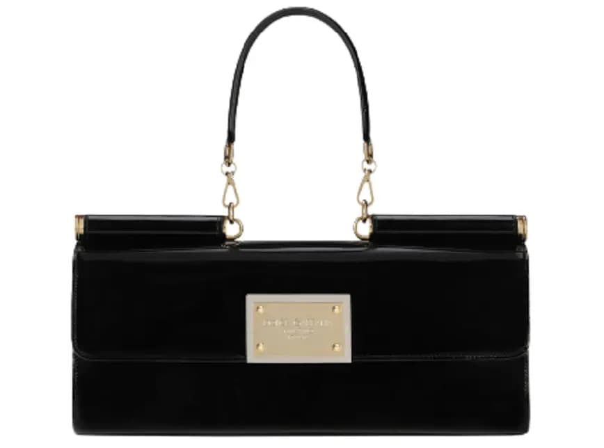 Túi Dolce & Gabbana 90s Sicily Bag In Shiny Calfskin Black BB7007A103780999 Túi Dolce & Gabbana 90s Sicily Bag In Shiny Calfskin Black BB7007A103780999