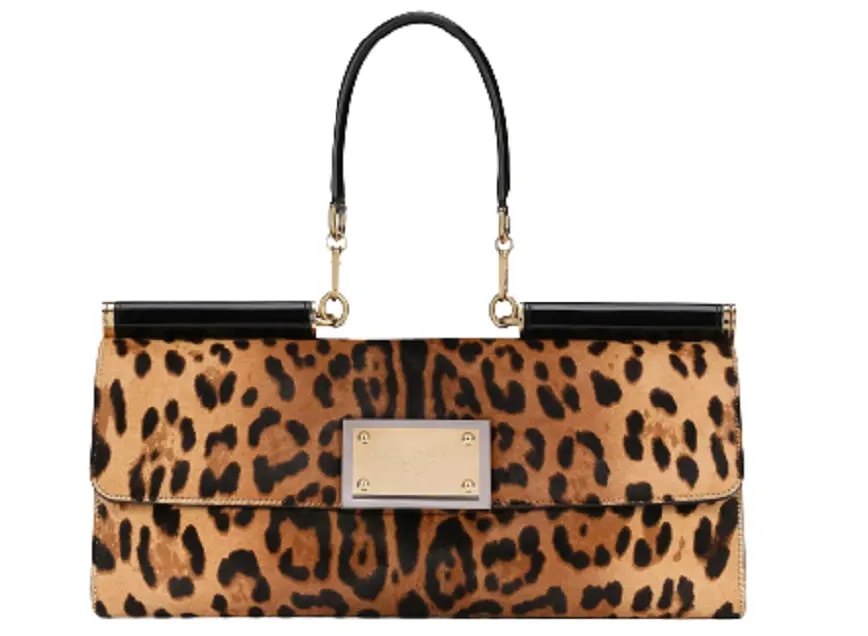Túi Dolce & Gabbana 90es Sicily Bag In Leopard-Print Pony Hair BB7007AQ291HAALM Túi Dolce & Gabbana 90es Sicily Bag In Leopard-Print Pony Hair BB7007AQ291HAALM