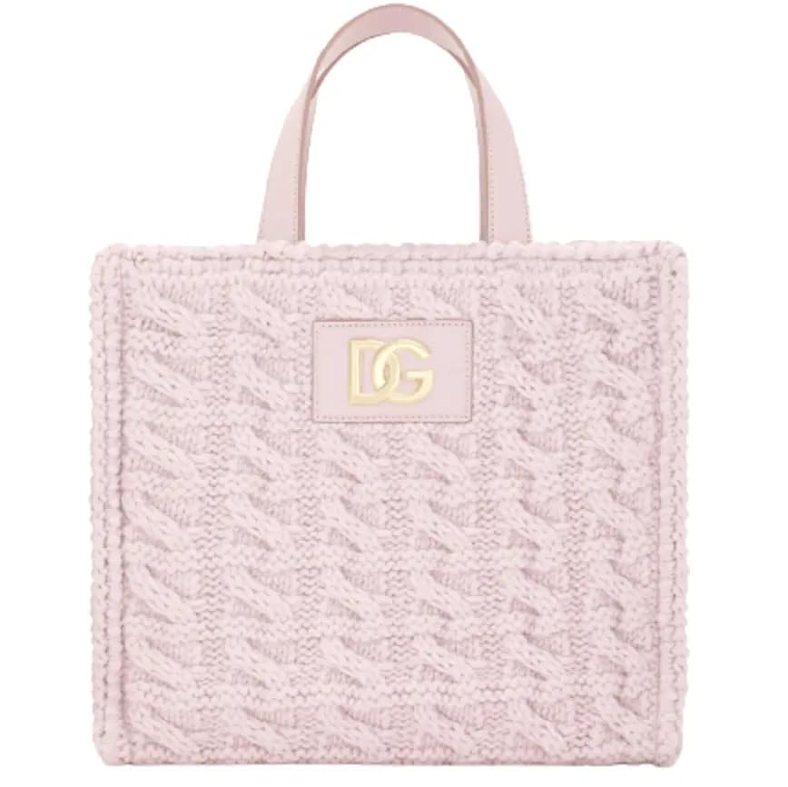 Túi Dolce & Gabbana Knit Small Beatric Shopper Pink BB7049AQ14680470 Túi Dolce & Gabbana Knit Small Beatric Shopper Pink BB7049AQ14680470