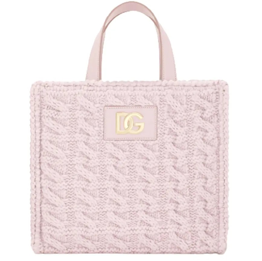 Túi Dolce & Gabbana Knit Small Beatric Shopper Pink BB7049AQ14680470 Túi Dolce & Gabbana Knit Small Beatric Shopper Pink BB7049AQ14680470
