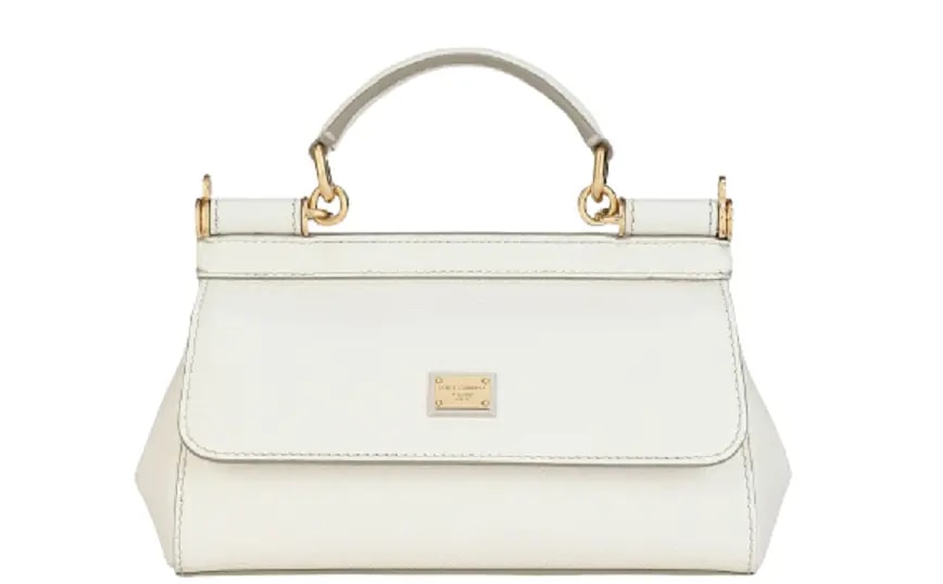 Túi Dolce & Gabbana Small Sicily Bag In Dauphine Calfskin White BB7116A100180001 Túi Dolce & Gabbana Small Sicily Bag In Dauphine Calfskin White BB7116A100180001