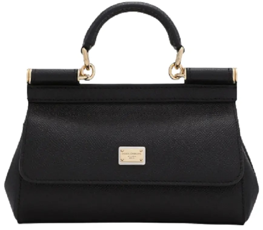 Túi Dolce & Gabbana Small Sicily Bag In Dauphine Calfskin Black BB7116A100180999 Túi Dolce & Gabbana Small Sicily Bag In Dauphine Calfskin Black BB7116A100180999