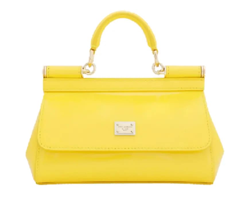 Túi Dolce & Gabbana Small Patent Leather Sicily Bag Yellow BB7116A14718H212 Túi Dolce & Gabbana Small Patent Leather Sicily Bag Yellow BB7116A14718H212