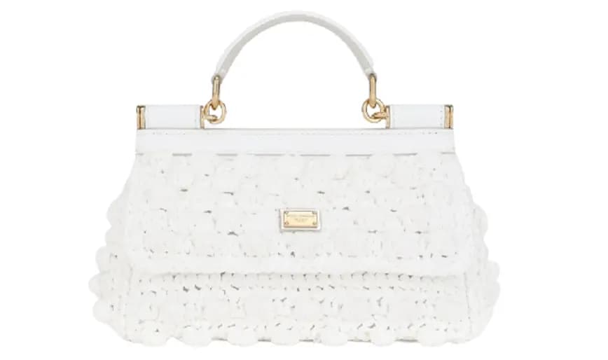 Túi Dolce & Gabbana Small Raffia Crochet Sicily Bag White BB7116AY20889642 Túi Dolce & Gabbana Small Raffia Crochet Sicily Bag White BB7116AY20889642