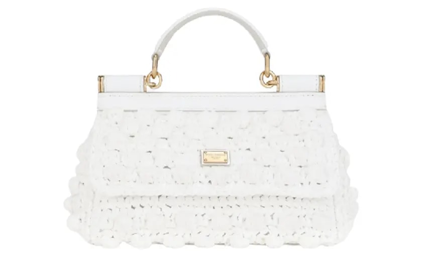 Túi Dolce & Gabbana Small Raffia Crochet Sicily Bag White BB7116AY20889642 Túi Dolce & Gabbana Small Raffia Crochet Sicily Bag White BB7116AY20889642
