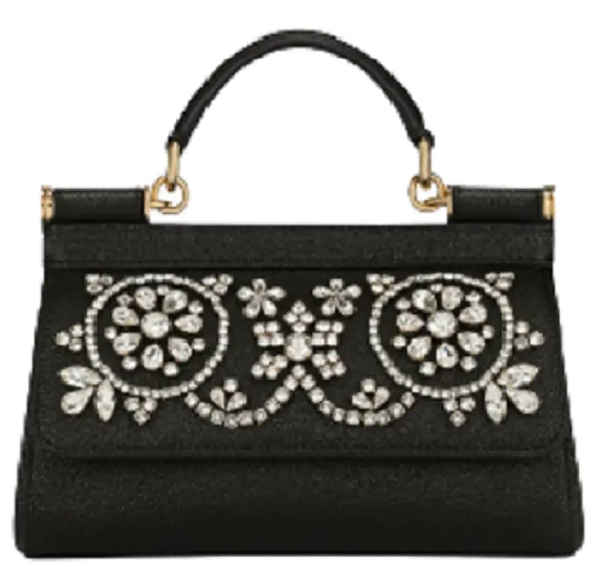 Túi Dolce & Gabbana Sicily Bag Rhinestones 'Black' BB7116AY4018S488 Túi Dolce & Gabbana Sicily Bag Rhinestones 'Black' BB7116AY4018S488