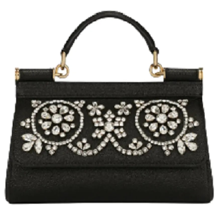 Túi Dolce & Gabbana Sicily Bag Rhinestones 'Black' BB7116AY4018S488 Túi Dolce & Gabbana Sicily Bag Rhinestones 'Black' BB7116AY4018S488