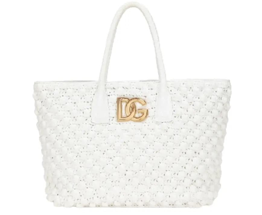 Túi Dolce & Gabbana Raffia Crochet Shopper White BB7143AY21480001 Túi Dolce & Gabbana Raffia Crochet Shopper White BB7143AY21480001