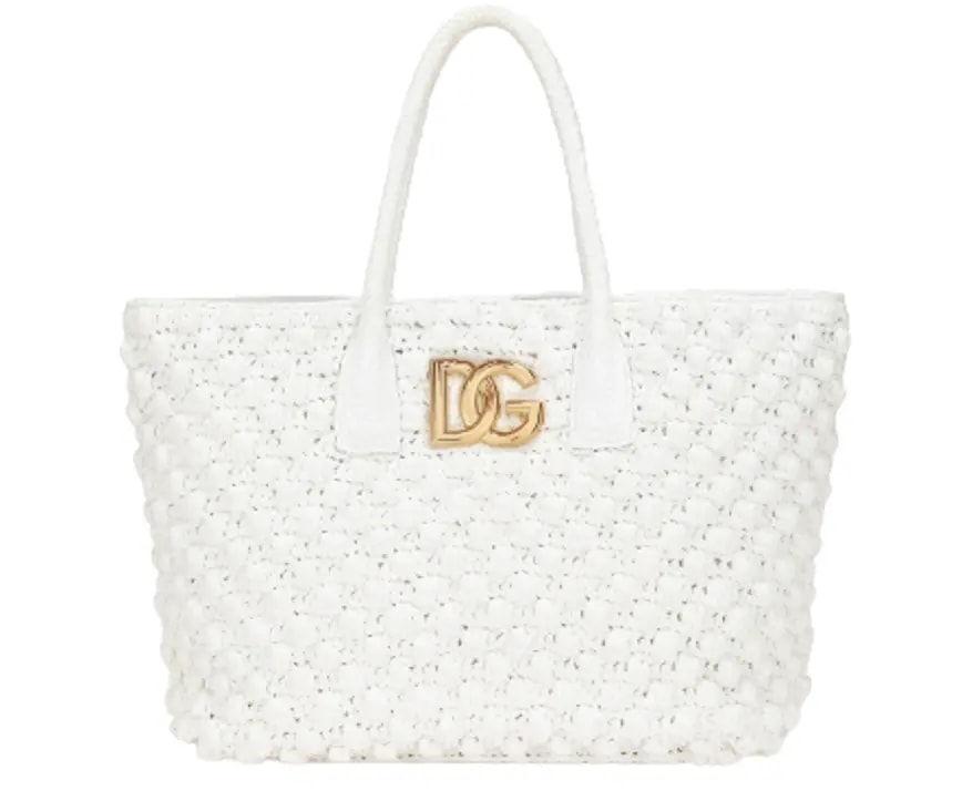 Túi Dolce & Gabbana Raffia Crochet Shopper White BB7143AY21480001 Túi Dolce & Gabbana Raffia Crochet Shopper White BB7143AY21480001