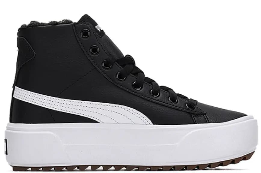 Giày Puma Kaia Mid Fur Black White 385173-01 Giày Puma Kaia Mid Fur Black White 385173-01