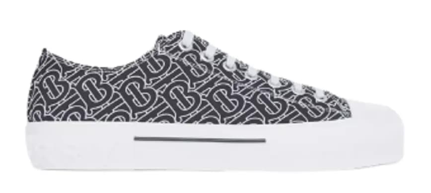 Giày Burberry Monogram Print Cotton 'Black White' 80498801 Giày Burberry Monogram Print Cotton 'Black White' 80498801