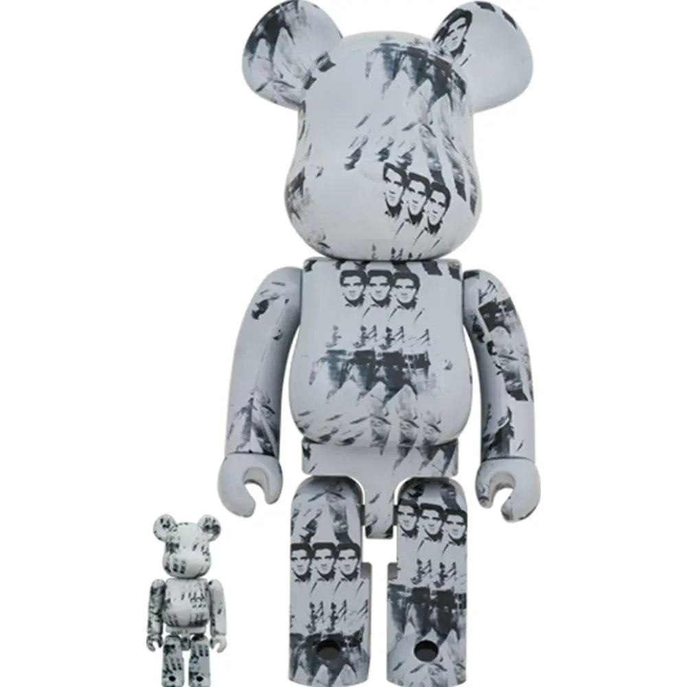 Mô Hình Bearbrick Andy Warhol's Elvis Presley — kich-thuoc: 100% + 400% Mô Hình Bearbrick Andy Warhol's Elvis Presley — kich-thuoc: 100% + 400%