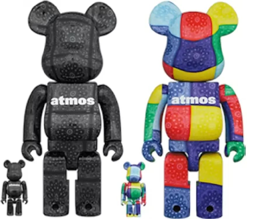 Mô Hình Bearbrick Atmos x Bandana Multi & Black 100% & 400% Mô Hình Bearbrick Atmos x Bandana Multi & Black 100% & 400%