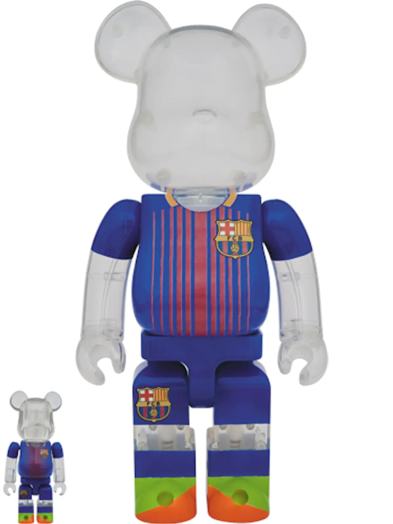Mô Hình Bearbrick FCB Clear 100% & 400% Mô Hình Bearbrick FCB Clear 100% & 400%