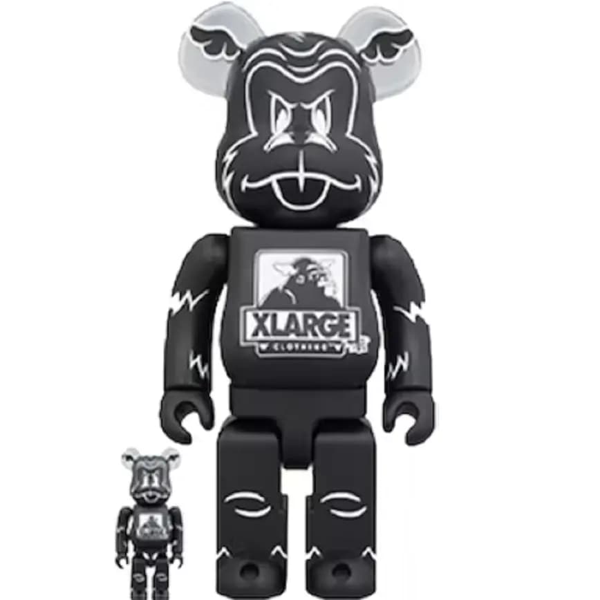 Mô Hình Bearbrick Xlarge X Dface 100% & 400% Black Mô Hình Bearbrick Xlarge X Dface 100% & 400% Black