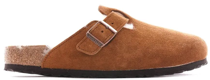 Dép Birkenstock Boston Shearling Suede 'Leather Mink' 1001140 Dép Birkenstock Boston Shearling Suede 'Leather Mink' 1001140