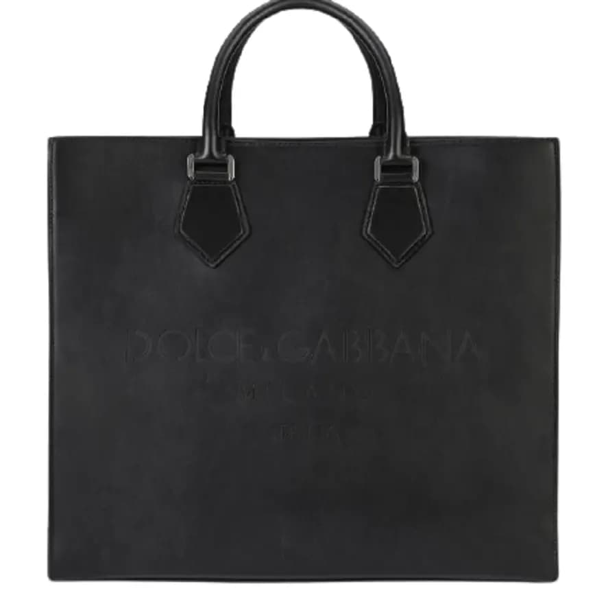 Túi Dolce & Gabbana Calfskin Edge Shopper With Logo Black BM1796AS73880999 Túi Dolce & Gabbana Calfskin Edge Shopper With Logo Black BM1796AS73880999