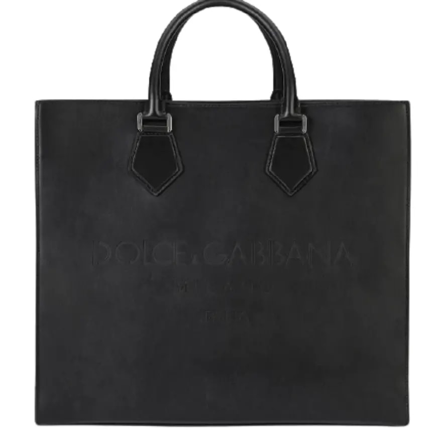 Túi Dolce & Gabbana Calfskin Edge Shopper With Logo Black BM1796AS73880999 Túi Dolce & Gabbana Calfskin Edge Shopper With Logo Black BM1796AS73880999