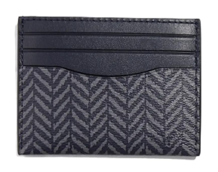 VÍ Coach Slim ID Card Case With Herringbone Print A04Q4R2FNI VÍ Coach Slim ID Card Case With Herringbone Print A04Q4R2FNI