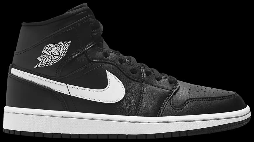 Giày Nike Air Jordan 1 Mid Wmns 'Black White' BQ6472-011 Giày Nike Air Jordan 1 Mid Wmns 'Black White' BQ6472-011