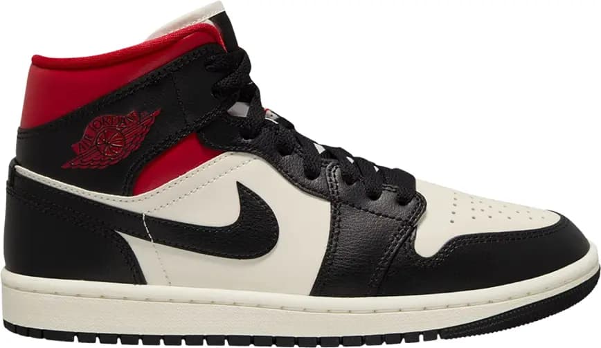 Giày Nike Air Jordan 1 Mid 'Black Sail Gym Red' BQ6472-061 Giày Nike Air Jordan 1 Mid 'Black Sail Gym Red' BQ6472-061