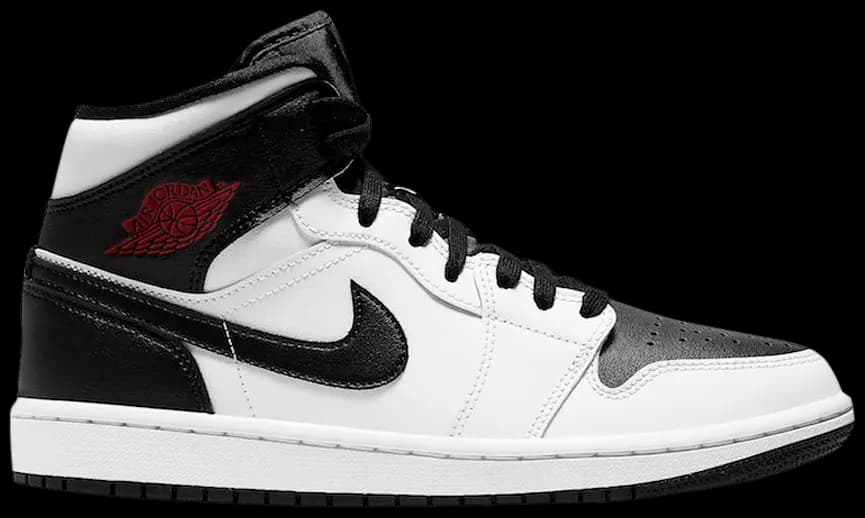 Giày Nike Wmns Air Jordan 1 Mid 'White Black' BQ6472-101 Giày Nike Wmns Air Jordan 1 Mid 'White Black' BQ6472-101