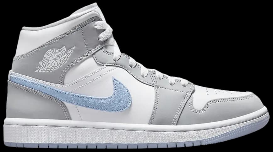 Giày Nike Wmns Air Jordan 1 Mid 'Grey Blue' BQ6472-105 Giày Nike Wmns Air Jordan 1 Mid 'Grey Blue' BQ6472-105