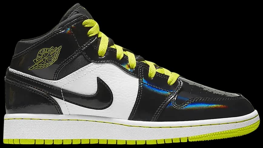 Giày Nike Air Jordan 1 Mid Black Cyber 'Mystic Green' BQ6931-003 Giày Nike Air Jordan 1 Mid Black Cyber 'Mystic Green' BQ6931-003