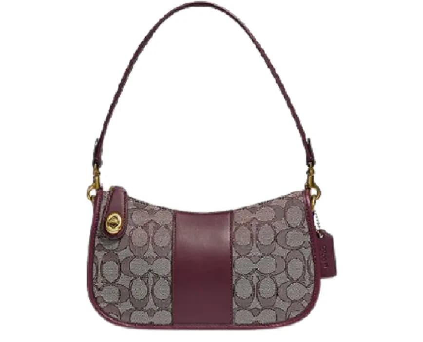 Túi Coach Swinger Bag In Signature Jaccquard C0721 BURGUND Túi Coach Swinger Bag In Signature Jaccquard C0721 BURGUND