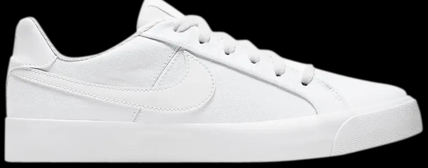 Giày Nike Court Royale AC Canvas Triple White CD5405-101 — tieu-de: 40-5 Giày Nike Court Royale AC Canvas Triple White CD5405-101 — tieu-de: 40-5
