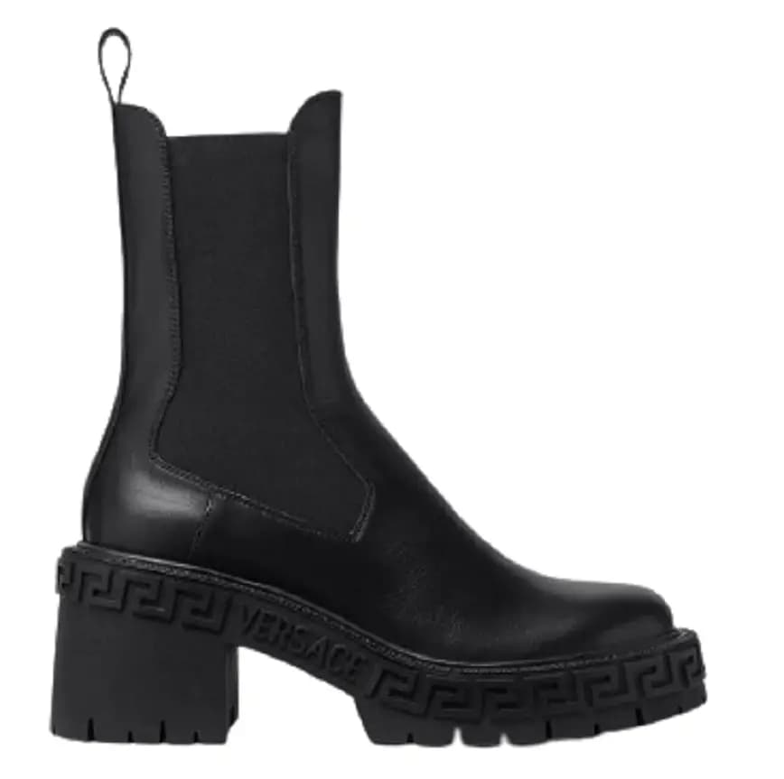 Giày Versace Greca Chelsea Boots Black 1003087-DVTA3-1B000 Giày Versace Greca Chelsea Boots Black 1003087-DVTA3-1B000