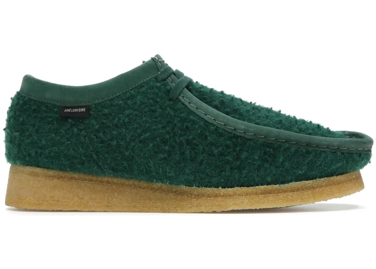 Giày Clarks x Aime Leon Dore Wallabee Casentino Wool 'Dark Green' 261-60880 Giày Clarks x Aime Leon Dore Wallabee Casentino Wool 'Dark Green' 261-60880