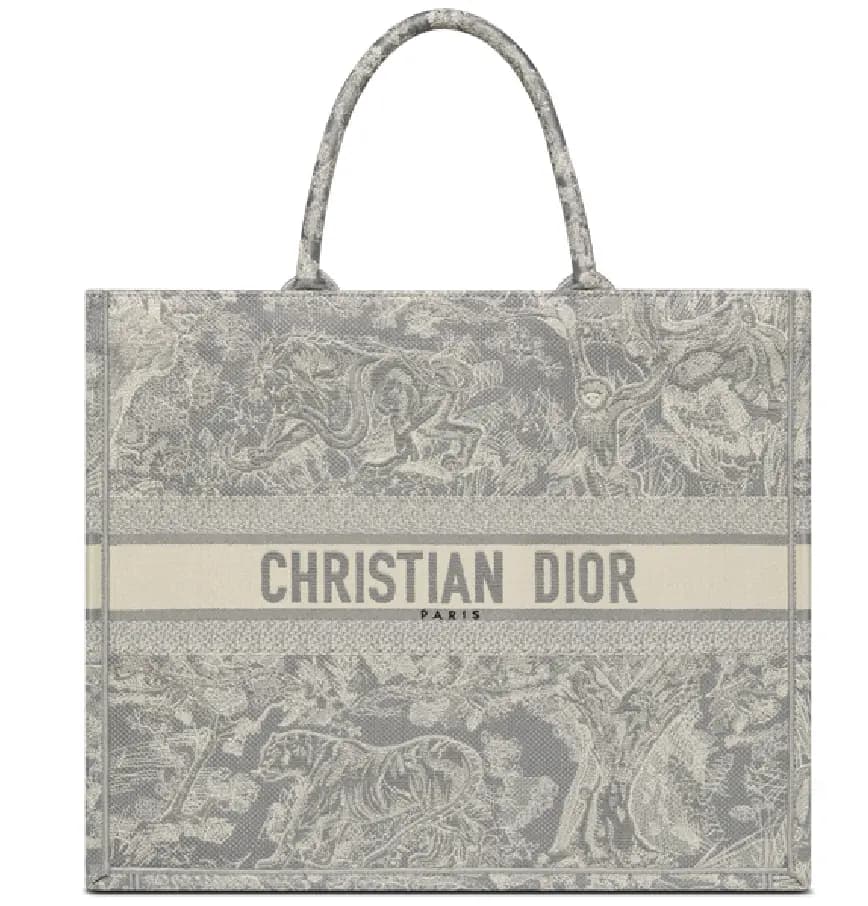 Túi Dior Large Book Tote 'Gray Toile De Jouy Reverse Embroidery' M1286ZRGO-M932 Túi Dior Large Book Tote 'Gray Toile De Jouy Reverse Embroidery' M1286ZRGO-M932