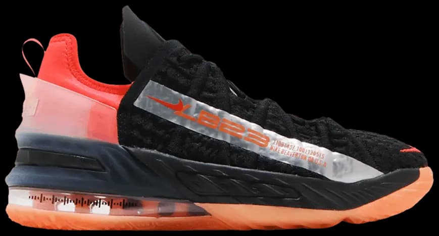Giày Nike LeBron 18 GS 'Black Crimson Volt' CW2760-009 Giày Nike LeBron 18 GS 'Black Crimson Volt' CW2760-009