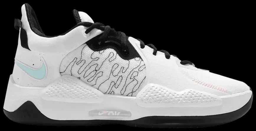 Giày Nike PG 5 EP 'White Black' CW3146-100 Giày Nike PG 5 EP 'White Black' CW3146-100